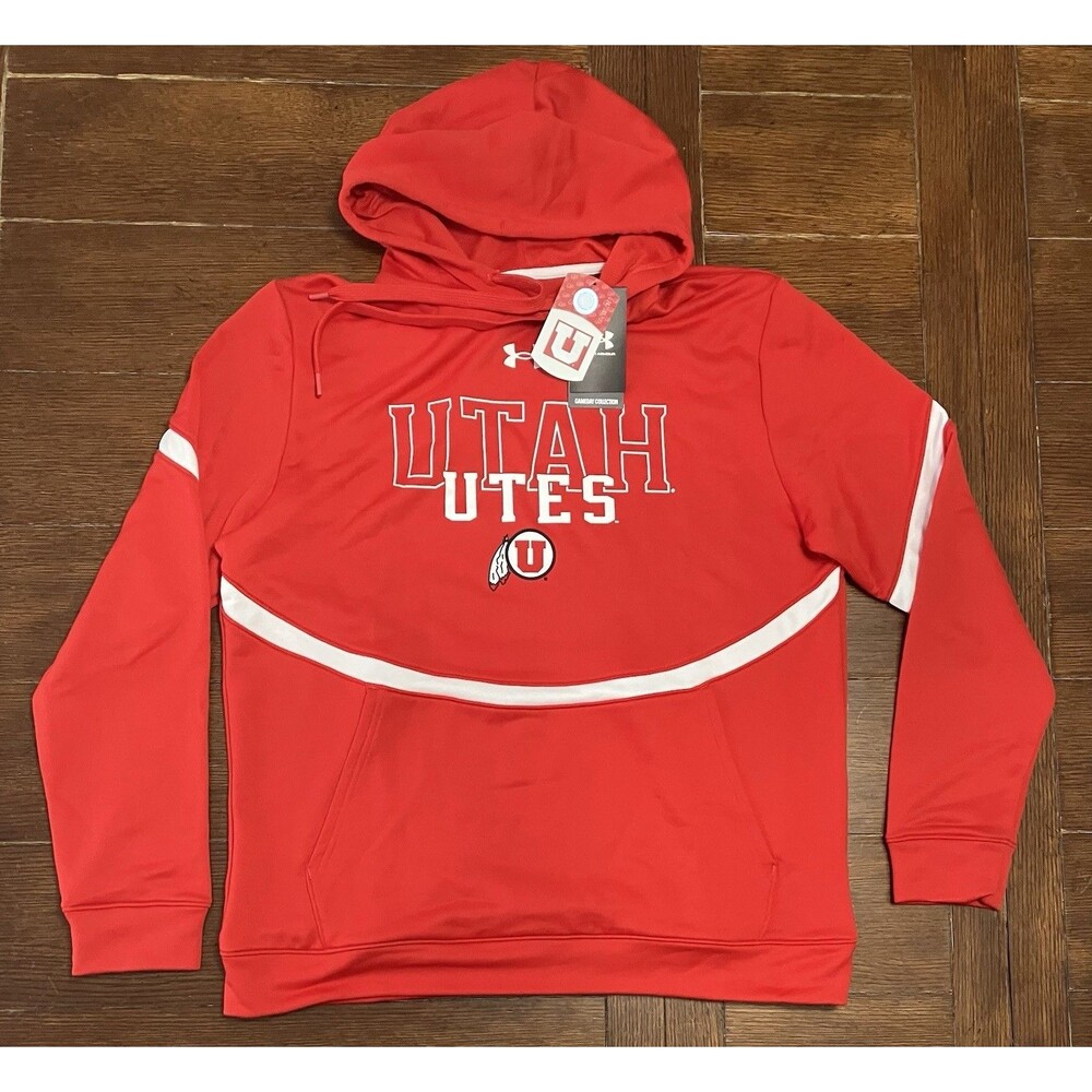 Under Armour Utah Utes All Day Fleece Large BRAND NEW Hoodie UA NWT UU - Picture 1 of 4